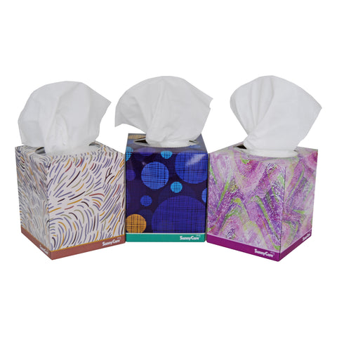 SunnyCare 5702P Facial Tissue – Cube, White (2-Ply)