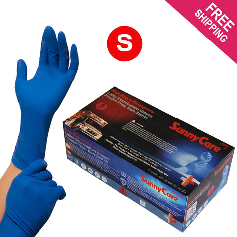 SunnyCare #6701 13mil Latex Disposable Gloves S Powder Free 50 Count