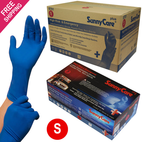 SunnyCare #6701 13mil Latex Disposable Gloves S Powder Free 500 Count