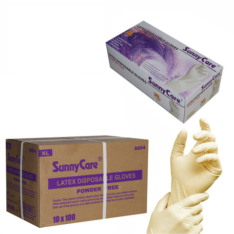 SunnyCare #6804 6.5mil Latex Disposable Gloves XL Nitrile Vinyl Free 1000 Count
