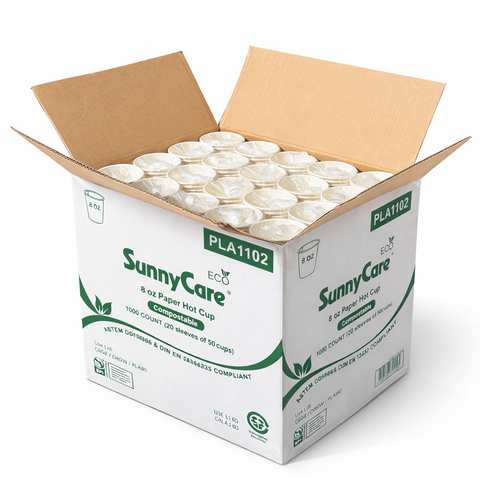 LD-cPLA80 Compostable cPLA Lid for Hot Cup 80mm (heat-resistant up 176F) 1000Count