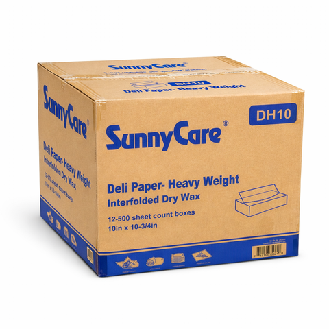 DH-10 Deli Paper, Interfolded Dry Wax, Standard Weight, 10" x 10-3/4", 5000 Sheets