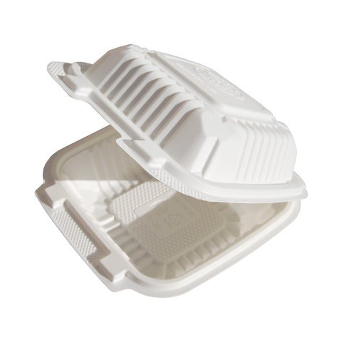 SunnyCare SC61 6" x 6" Natural-Colored Take Out Box (1-Compartment) – 500/Case