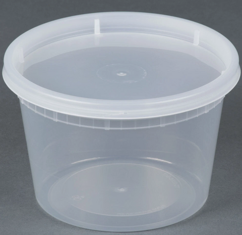 SunnyCare SC12OZ 12oz Deli Combo Containers (Clear Base + Lids) – 250 Sets/Case