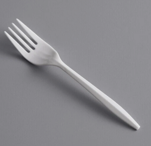 SunnyCare 053W Medium Weight White Forks, 1000 Count