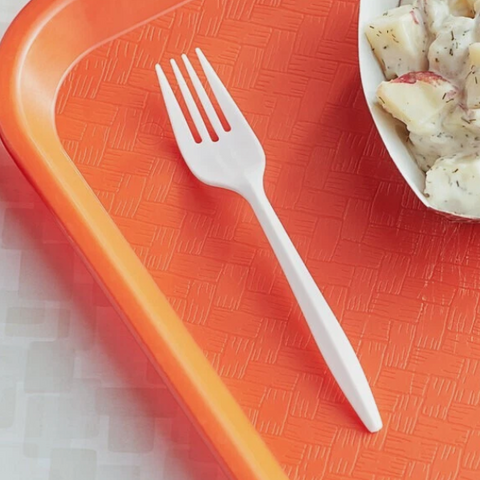 SunnyCare 053W Medium Weight White Forks, 1000 Count