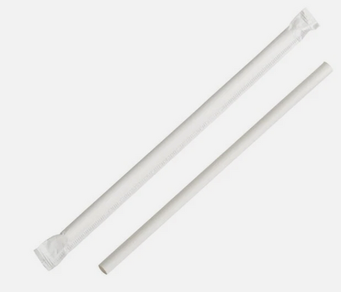 SunnyCare PLA775-1 Eco Compostable PLA Straws, 7.75″ Clear, Paper-Wrapped, BPA-Free, Plant-Based, 500 Straws/Box