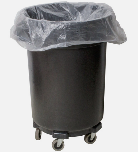 SunnyCare 434816N High Density Can Liners, 56 Gallon, 16 Micron, 43″ × 48″, Black, Trash Bags, 200 Bags/Case