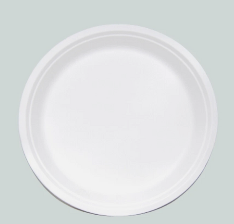 SunnyCare BP010-PFAS Compostable 10″ Paper Pulp Plates, PFAS-Free, 500 Plates/Case