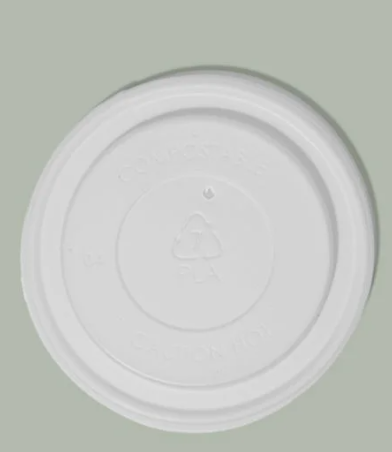 FCLD-CPLA115W Compostable 115mm 12oz & Above CPLA Paper Food Container Lid 500Count