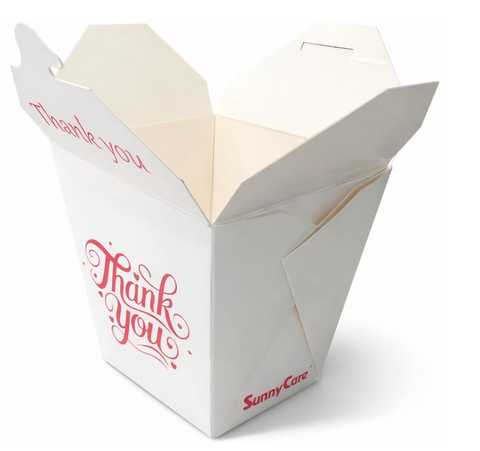 PFP16 16oz Asian White Microwavable Paper Take-Out Container 9x40 360Case