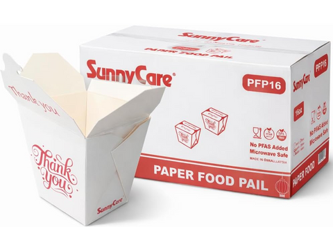 PFP16 16oz Asian White Microwavable Paper Take-Out Container 9x40 360Case